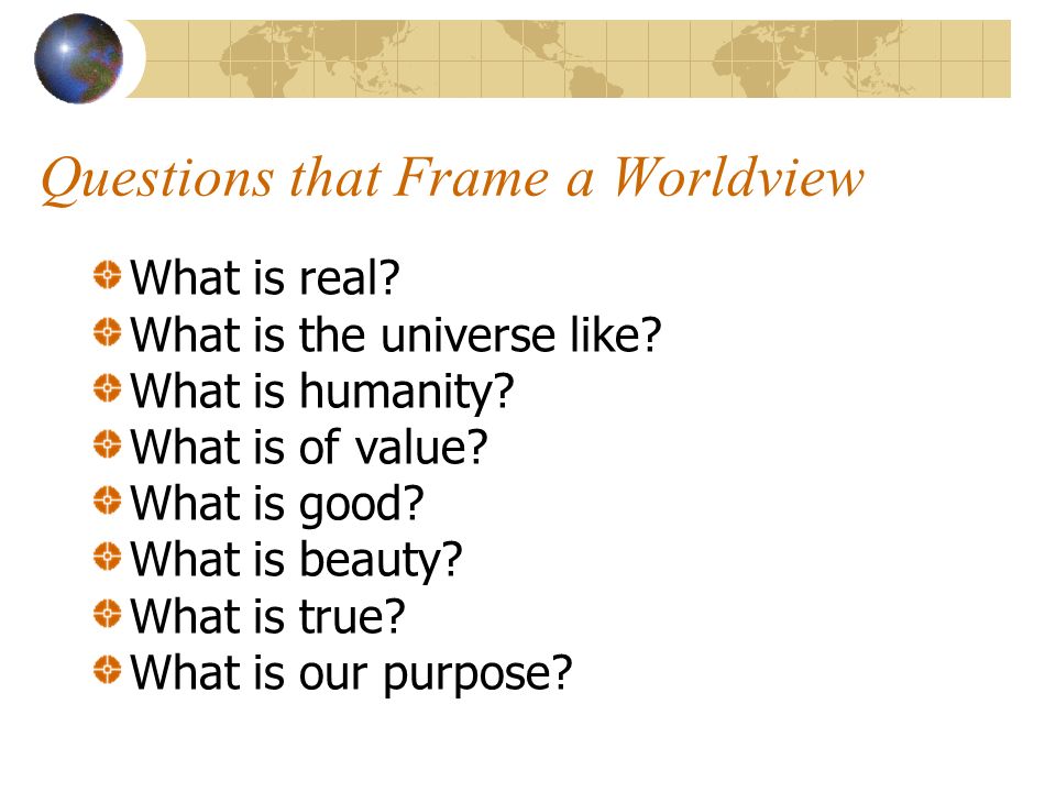 Whos god whats a worldview
